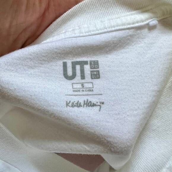 Keith Haring Uniqlo UT White Tee Art USA Artist Big Logo Men’s Size S - Picture 4 of 8
